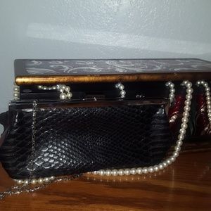 Black evening bag